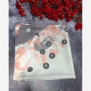 روسری نخ کاستوم طرح کژال قواره بزرگ 140×140 دور چرخ دوز
