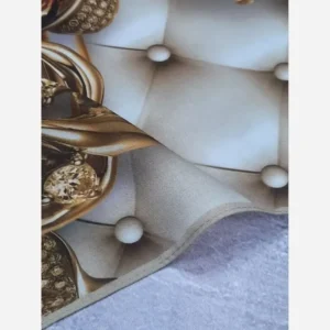 روسری نخی کاستوم طرح شقایق ابعاد 140×140 چرخ دوز