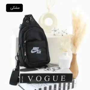 کیف مردانه روزمره پارچه ای طوسی ابعاد 30x17x8 سانتیمتر