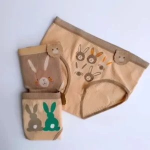 پک 3 عددی شورت زنانه عروسکی خرگوشی نخ پنبه سایز XL لاروزا