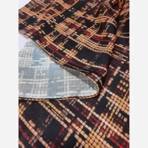 روسری نخی کاستوم طرح سدنا قواره 110 دور چرخ دوز لیز نیست