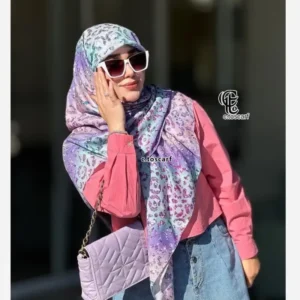 روسری نخ کاستوم قواره 140 طرح آنجل دخترانه