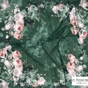 روسری نخ کاستوم طرح صبا قواره بزرگ 140×140 دور دوخت