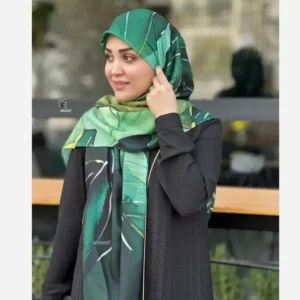 روسری نخ کاستوم طرح ضحا سایز 140 سبز