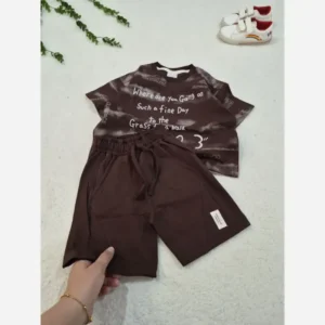 ست تیشرت و شلوارک اسپرت بچگانه سایز 35 تا 50