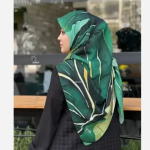 روسری نخ کاستوم طرح ضحا سایز 140 سبز