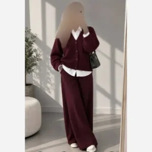 ژاکت بافت چهار دکمه نخ ترک ضد حساسیت