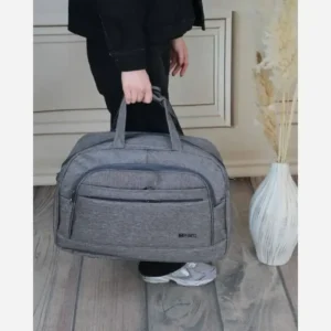 ساک دستی پارچه ای اسپرت و رسمی با بند بلند و سه جیب بیرونی ابعاد 54 در 45 در 8 سانتیمتر