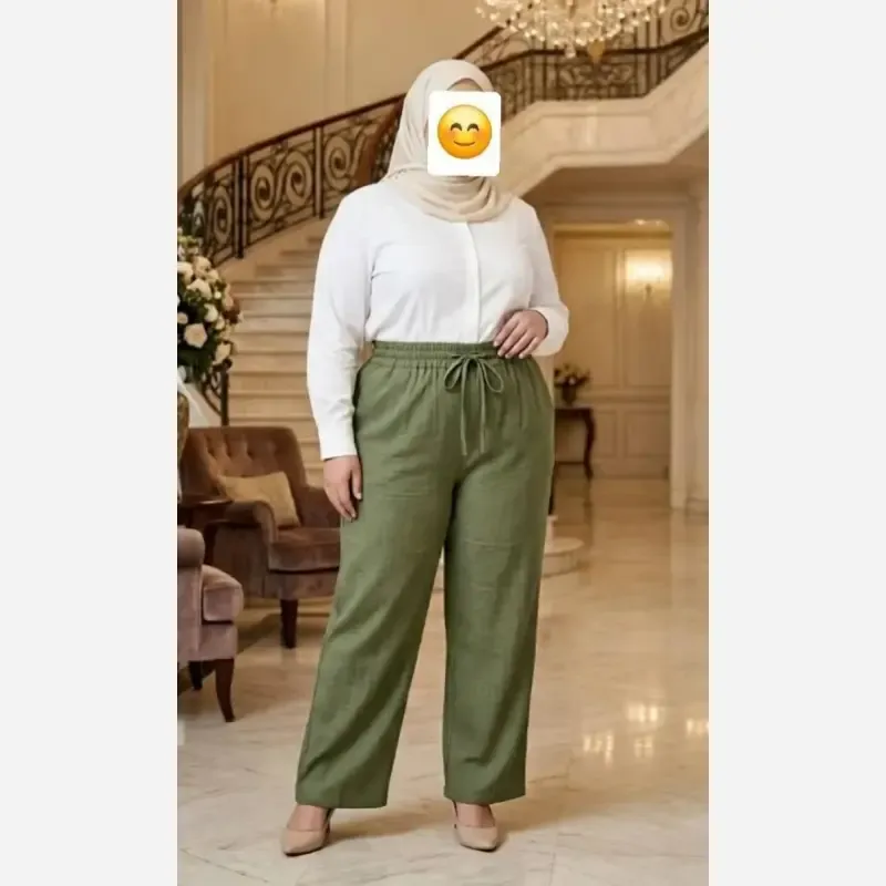 شلوار بگ راحتی زنانه سایز بزرگ جنس سوپر آیوا گرم بالا