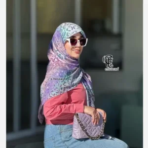 روسری نخی طرح آنجل قواره 110 دخترانه شاد