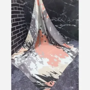 روسری نخ کاستوم طرح کژال قواره بزرگ 140×140 دور چرخ دوز