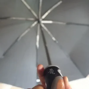 چتر اتوماتیک RST لوکس دسته عصایی پارچه نانو ضد آب فنر تقویت شده مشکی بزرگسالان