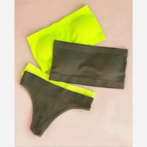 ست نیمتنه و شورت زنانه نخی کبریتی دکلته بکلس کاپدار سایز 38 تا 46