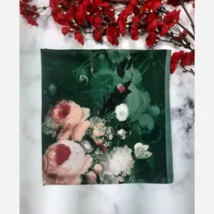 روسری نخ کاستوم طرح صبا قواره بزرگ 140×140 دور دوخت
