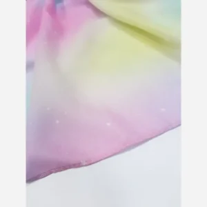 شال نخ کاستوم طرح نورا رویای پاستلی 70×200 سانتی متر