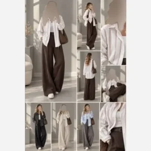 شومیز راه راه جنس بوگاتی قد 75
