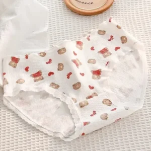 پک 5 تایی شورت زنانه عروسکی کبریتی نخی طرح تدی سایز ایکس لارج
