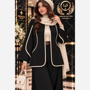 ست کت و شلوار نواردوزی پاییزه سوپرمازراتی گرم بالا فری سایز 38 تا 48