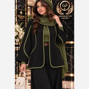 ست کت و شلوار نواردوزی پاییزه سوپرمازراتی گرم بالا فری سایز 38 تا 48